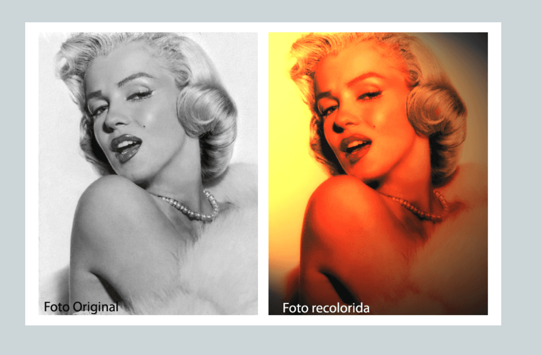 Foto icônica restaurada e reinterpretada com técnicas digitais de recolorização, destacando luz, pele e expressão com maior impacto visual.